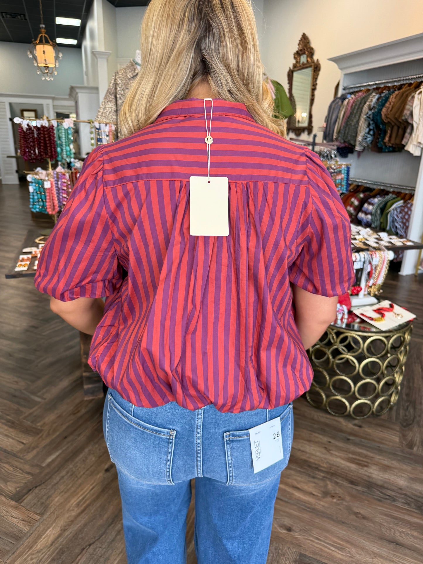 Betty Bubble Top: Plum