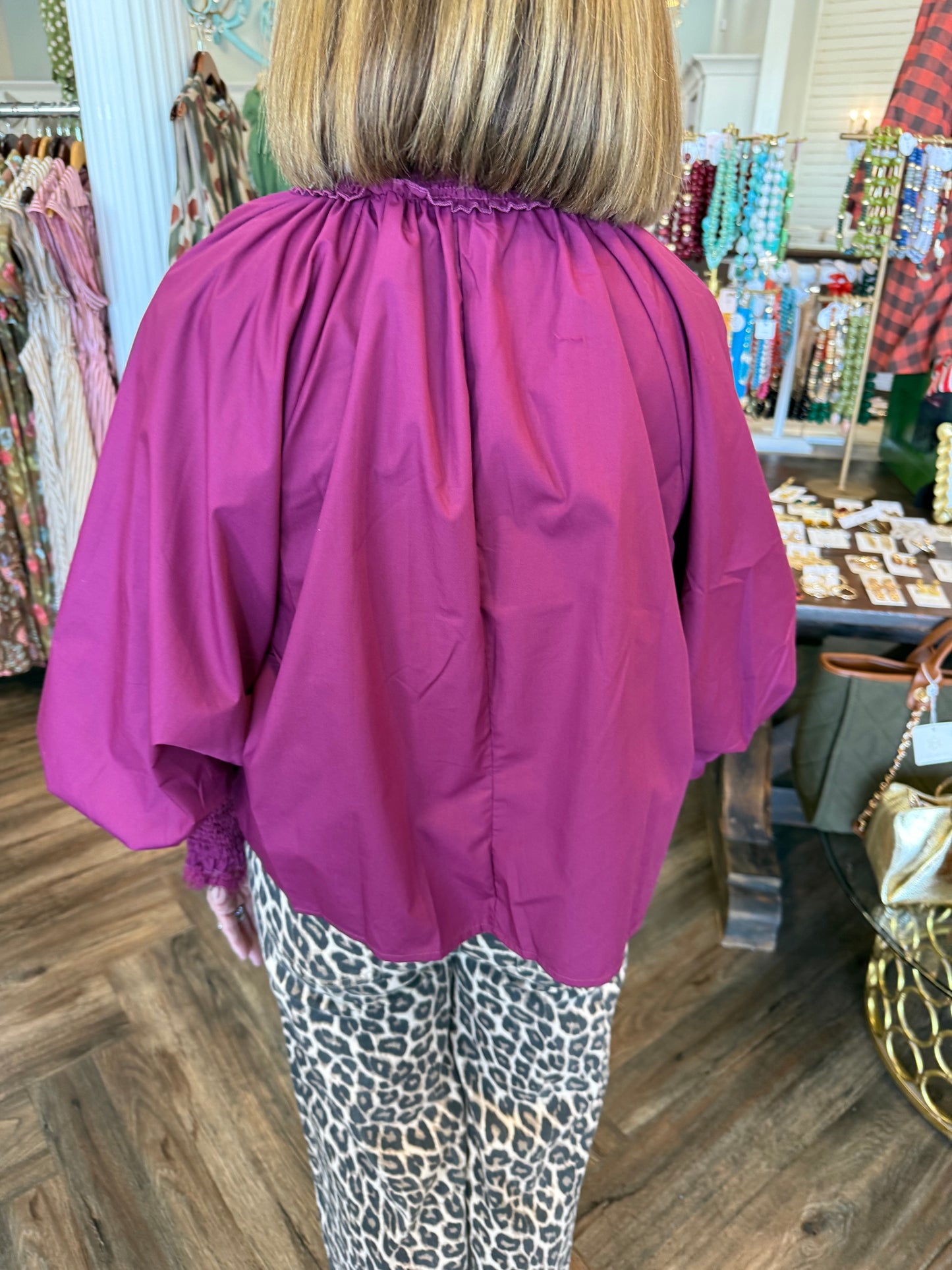 Plum and Lace Top
