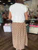 Tan Polka Dot Sweater Dress