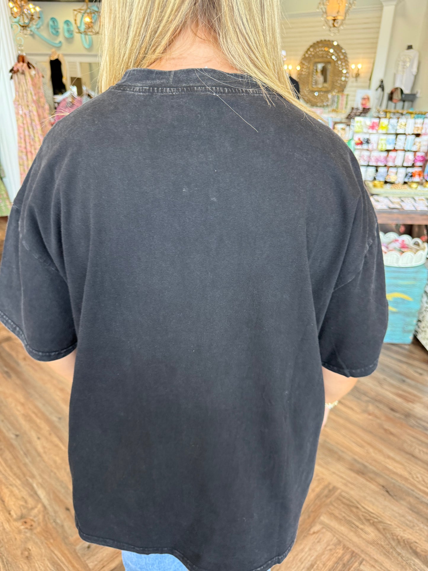 Oversized Basic Tee: Black