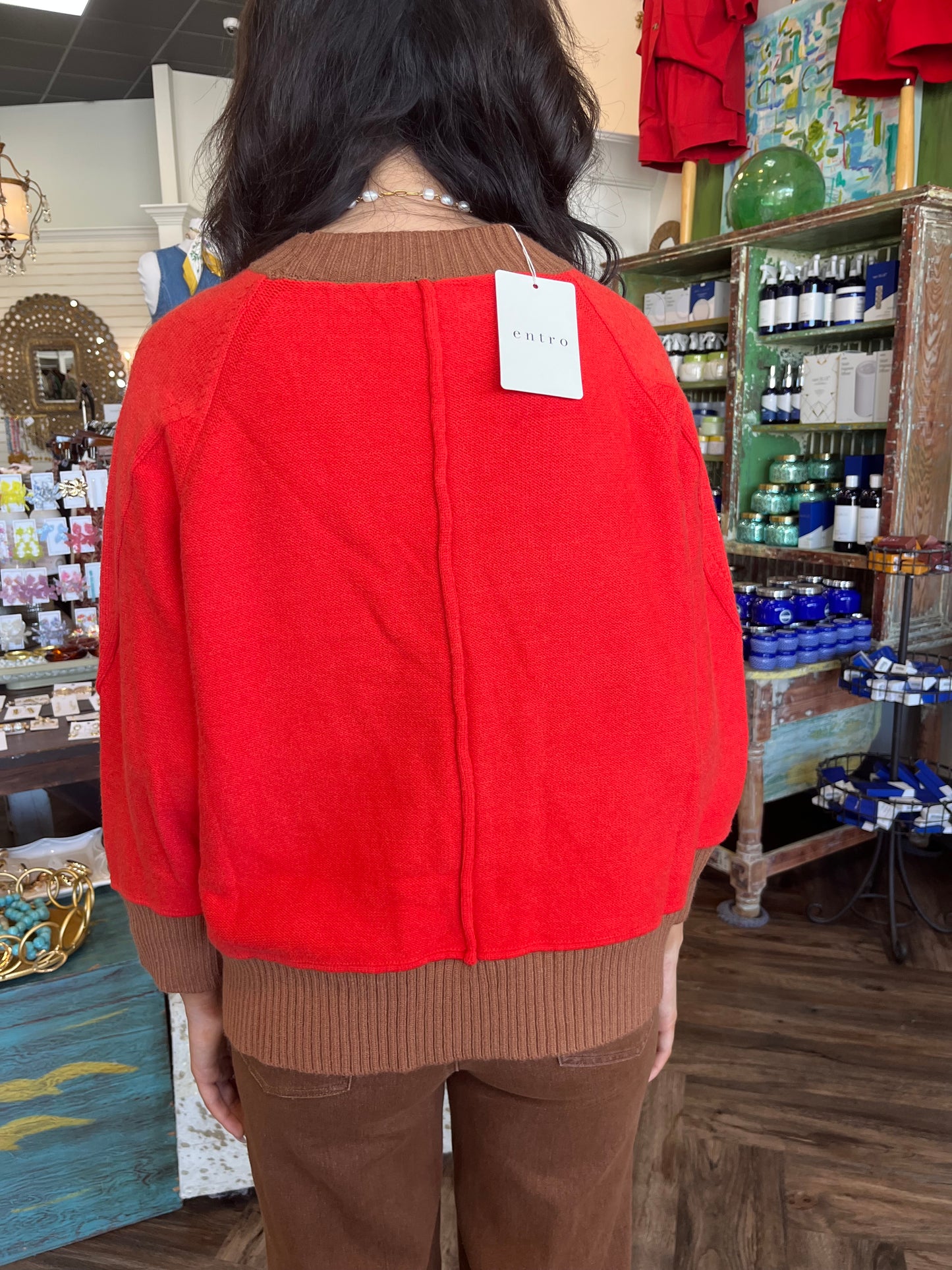 Orange and Brown Sweater