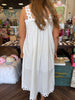 RicRac Solid Midi Dress: White