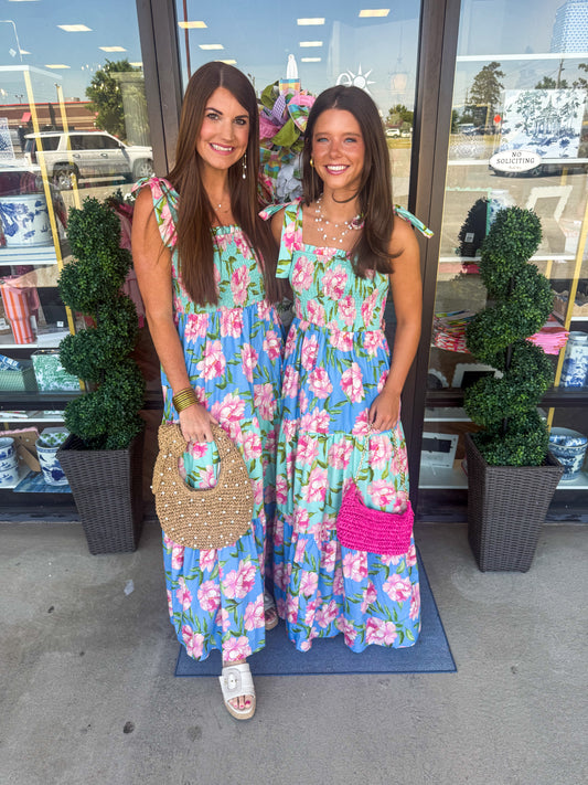 Tie Floral Mix Dress