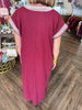 Twirl Design Midi Dress: Maroon