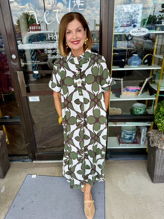 Living in Olive Midi Dress