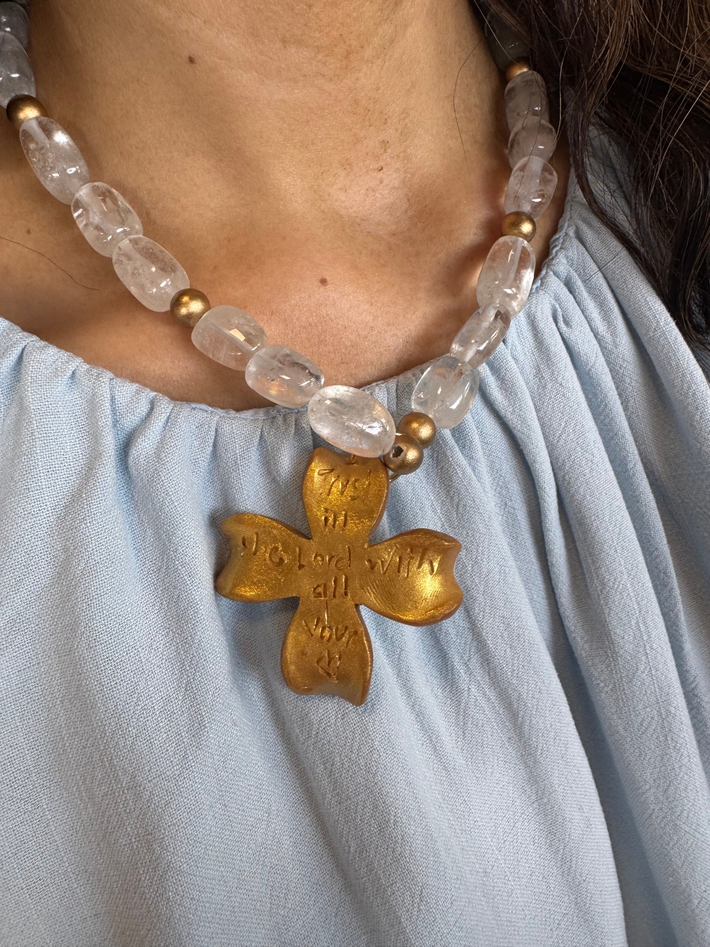 Clear Hidden Truth Necklace: Dogwood Blossom
