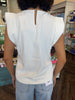Structured Sleeve Top: White