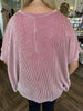Corded Rib Top- Dark Red