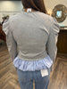 Heather Gray Ruffle Top