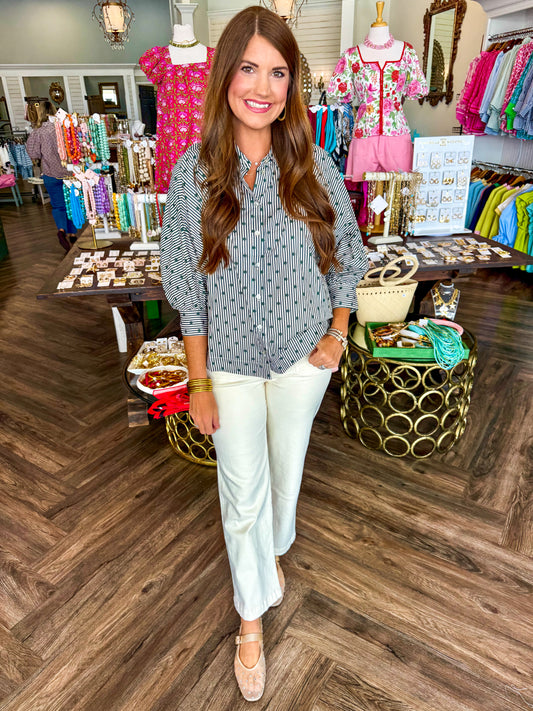 Timeless Dots Top: H Green