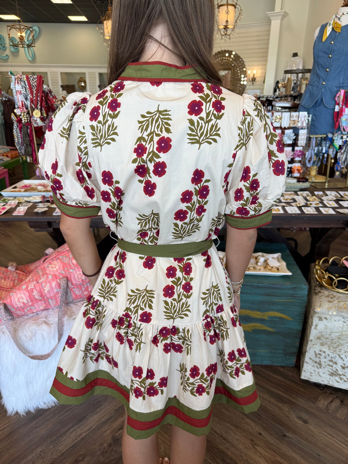 Fall Poppy Tie Dress