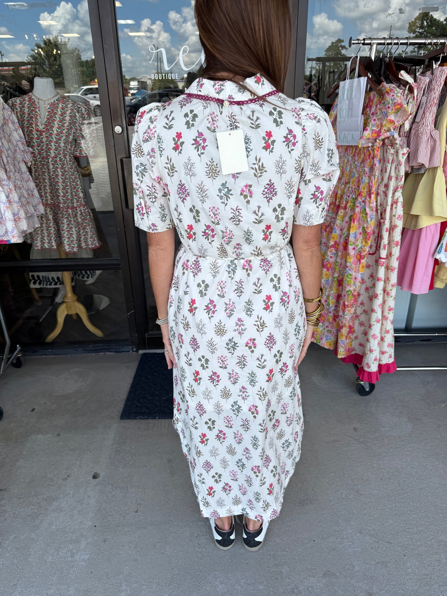 Fancy Trim Bouquet Dress