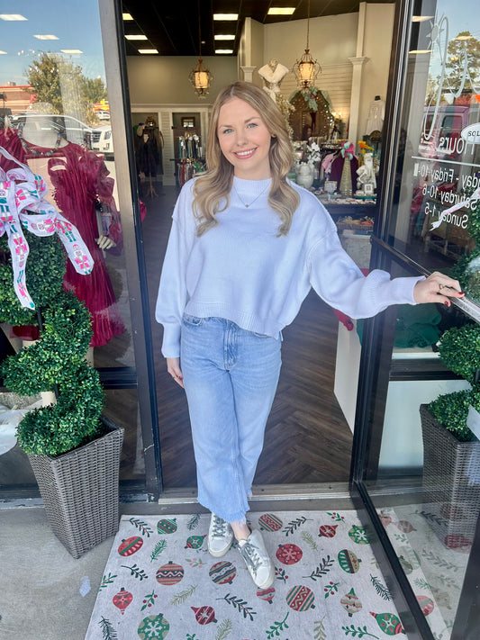 Regina Sweater: White