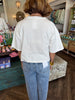 Football Corded Top: White