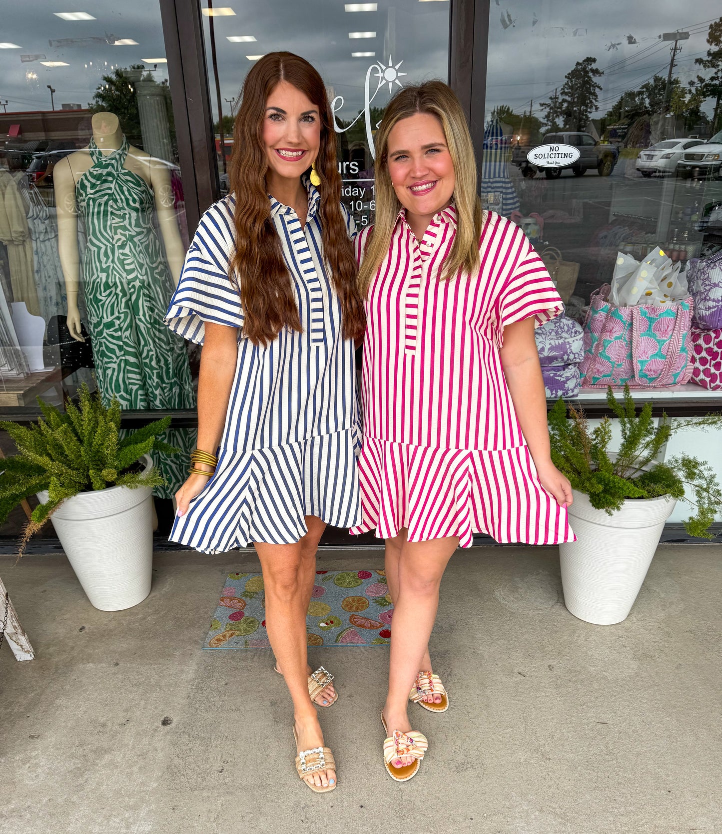 Sam Stripes Dress: Pink