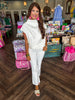 Satin Bubble Blouse: White
