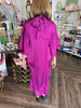 Fancy Plum Silk Midi Dress