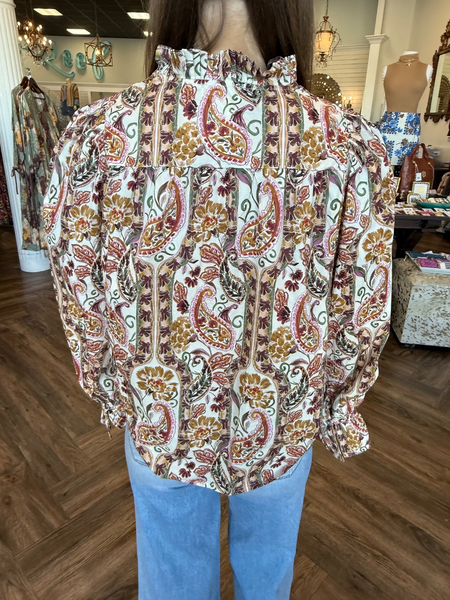 Ivory Paisley Top