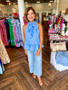 Peplum Style Bow Back Top