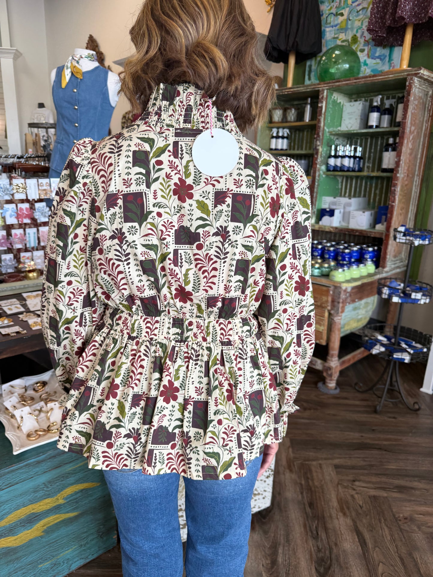 Mystic Night Design Top: Wine
