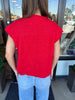 Piper Vest Sweater: Red