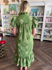 Bouquet Stitch Midi Dress