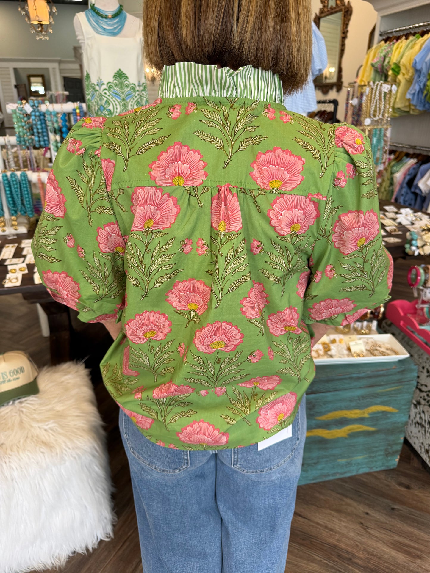 Matcha Floral Top