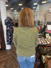 Olive & Purple Stripe Top