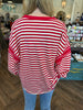 Striped Red/Cream Comfy Top