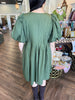 Evergreen Pleated Dress