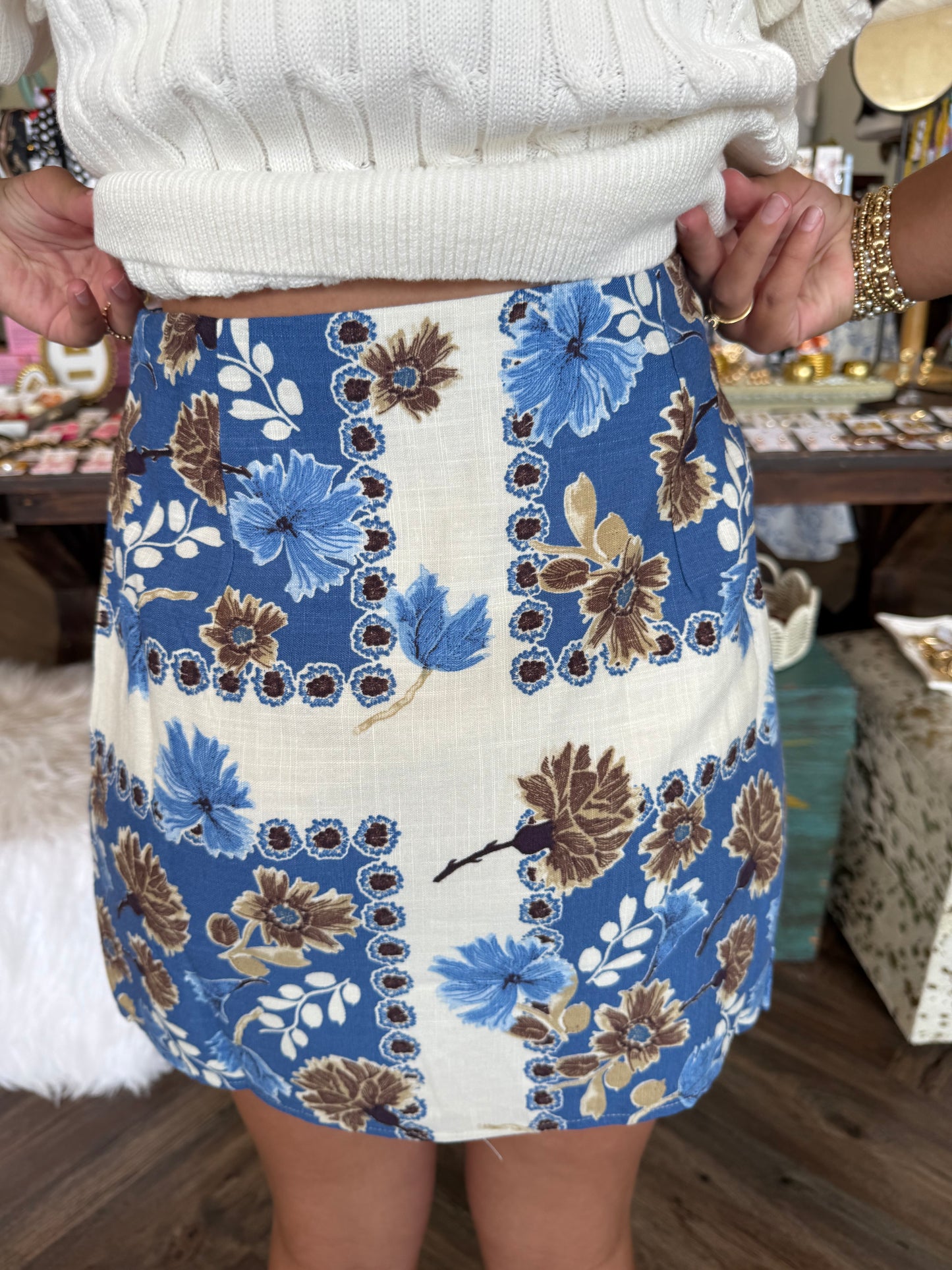 Falling Floral Skirt