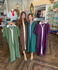 Two Tone Midi Dress: Plum