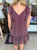 Maroon Embroidered Tank Dress