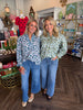 Sweet Southern Floral Top: Blue