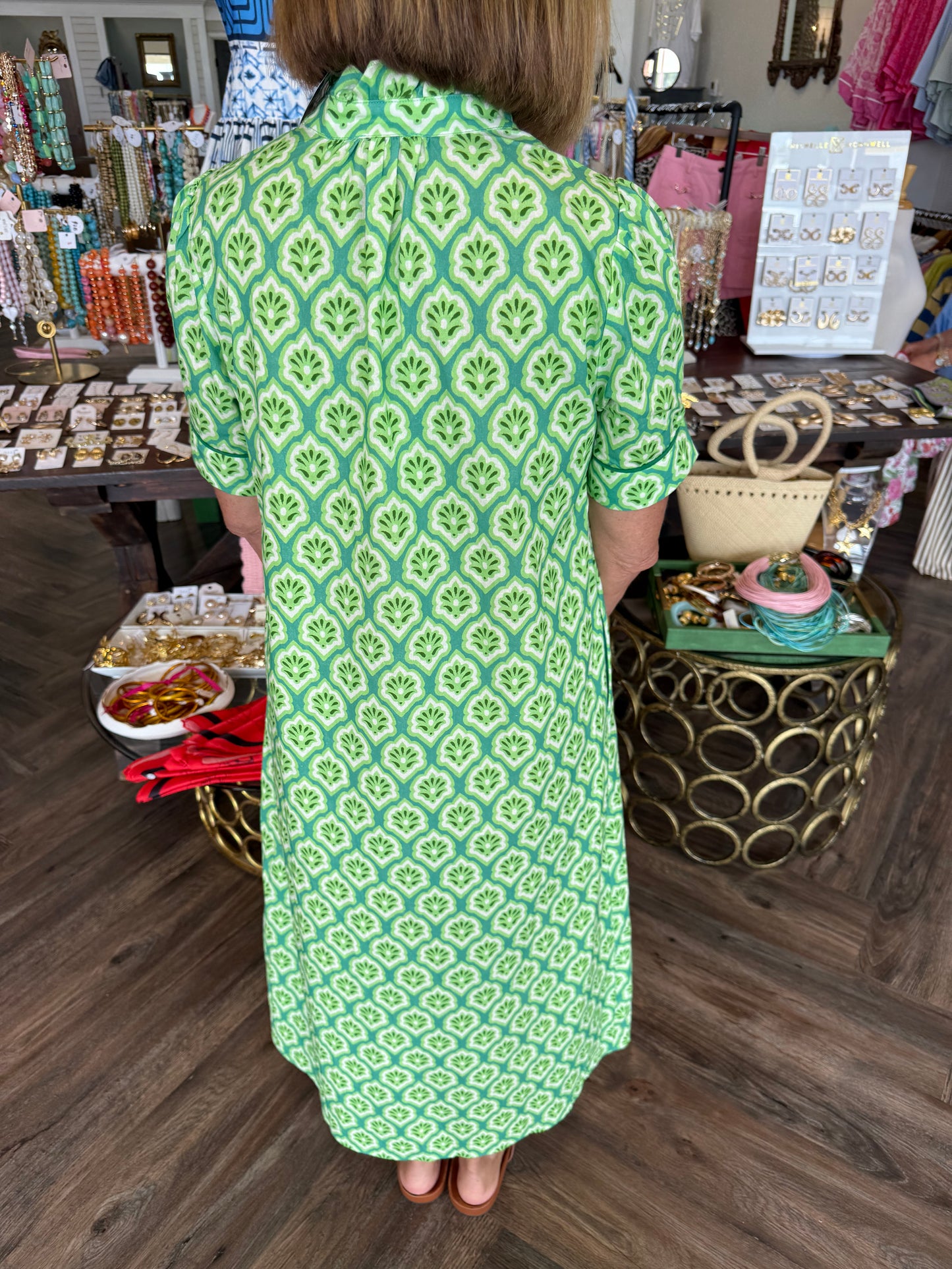 Annabelle Design Midi Dress: Grass