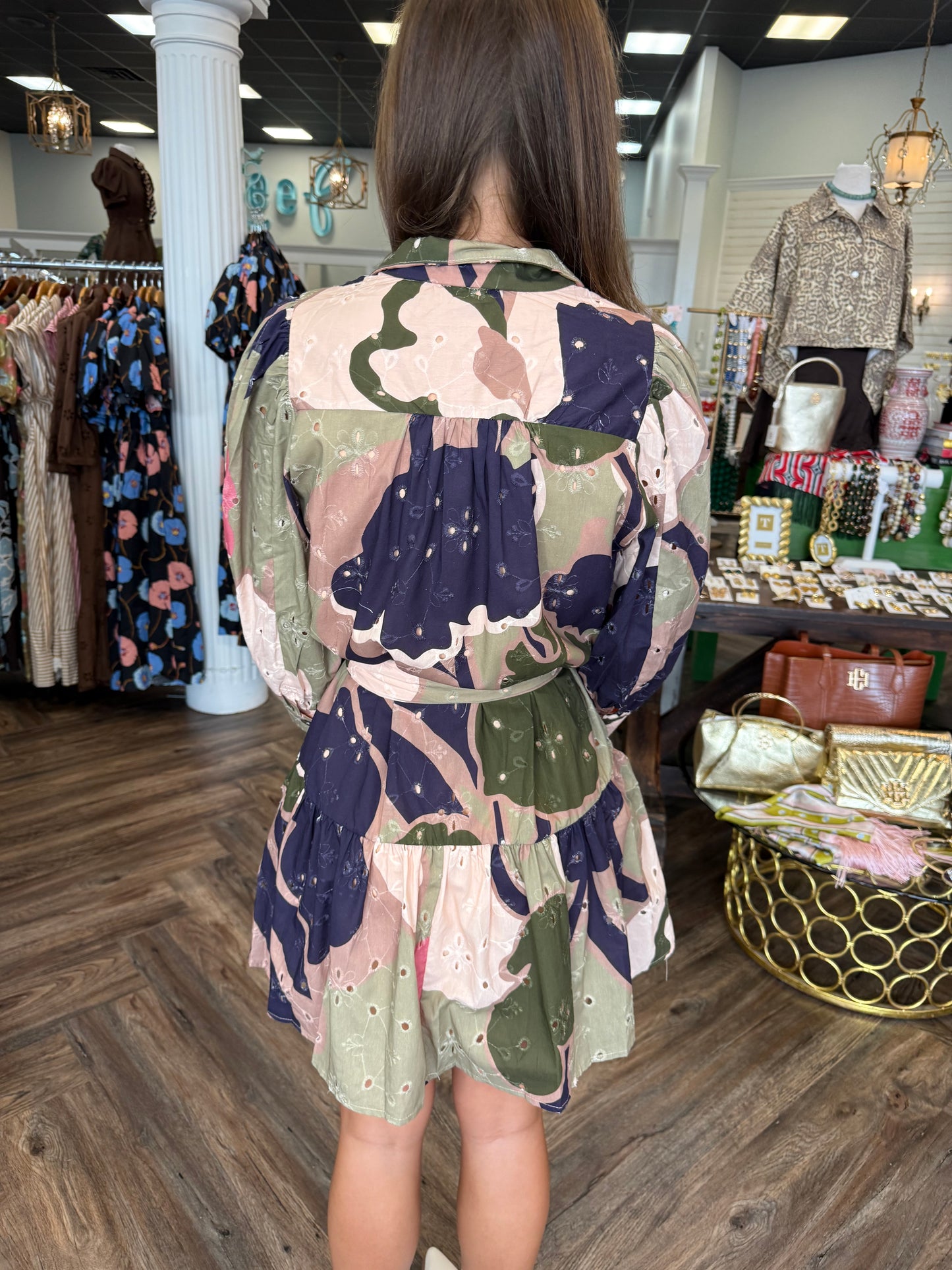 Eyelet Plum Cute Dress