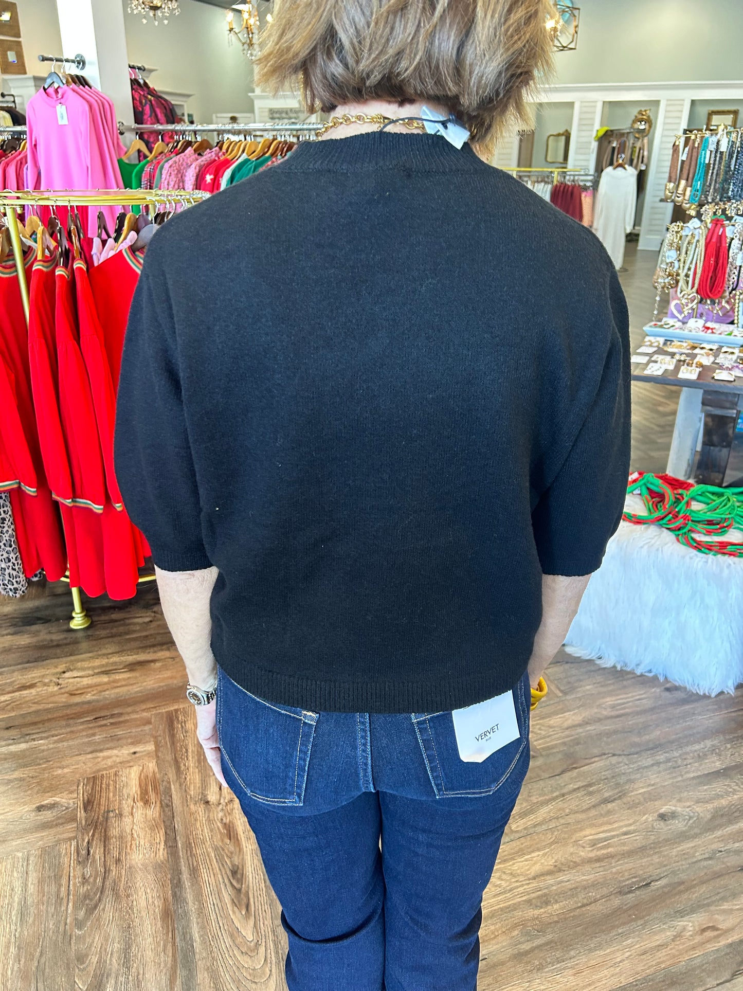 Betty Black Sweater Top