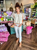 Puff Sleeve Top: Cream