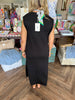 Kayla Midi Dress: Black