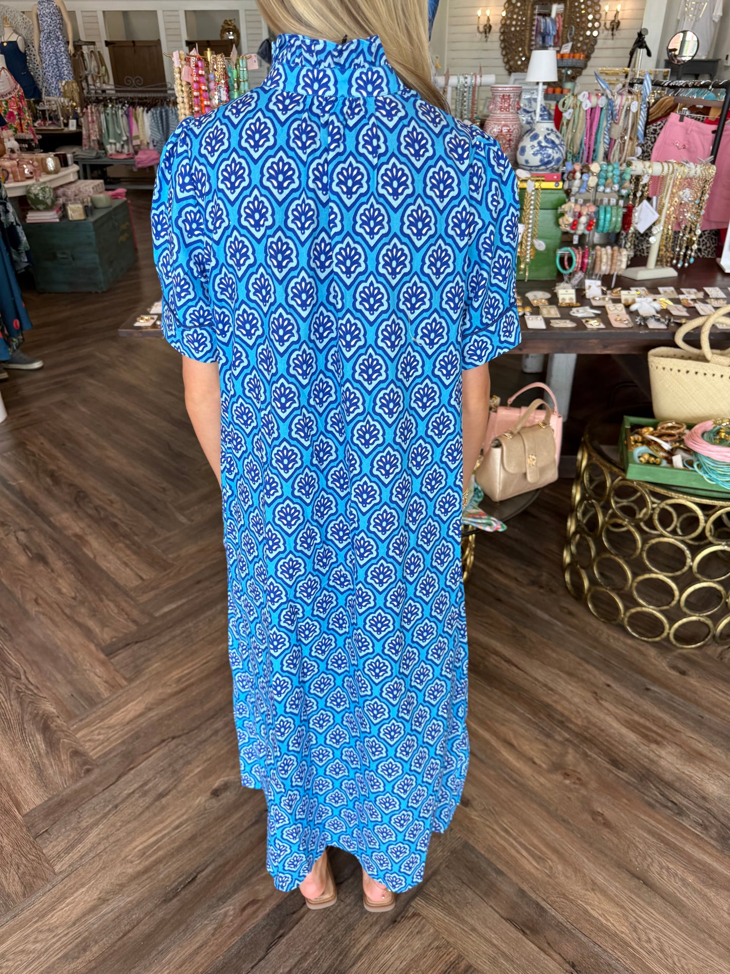 Annabelle Design Midi Dress: Blue