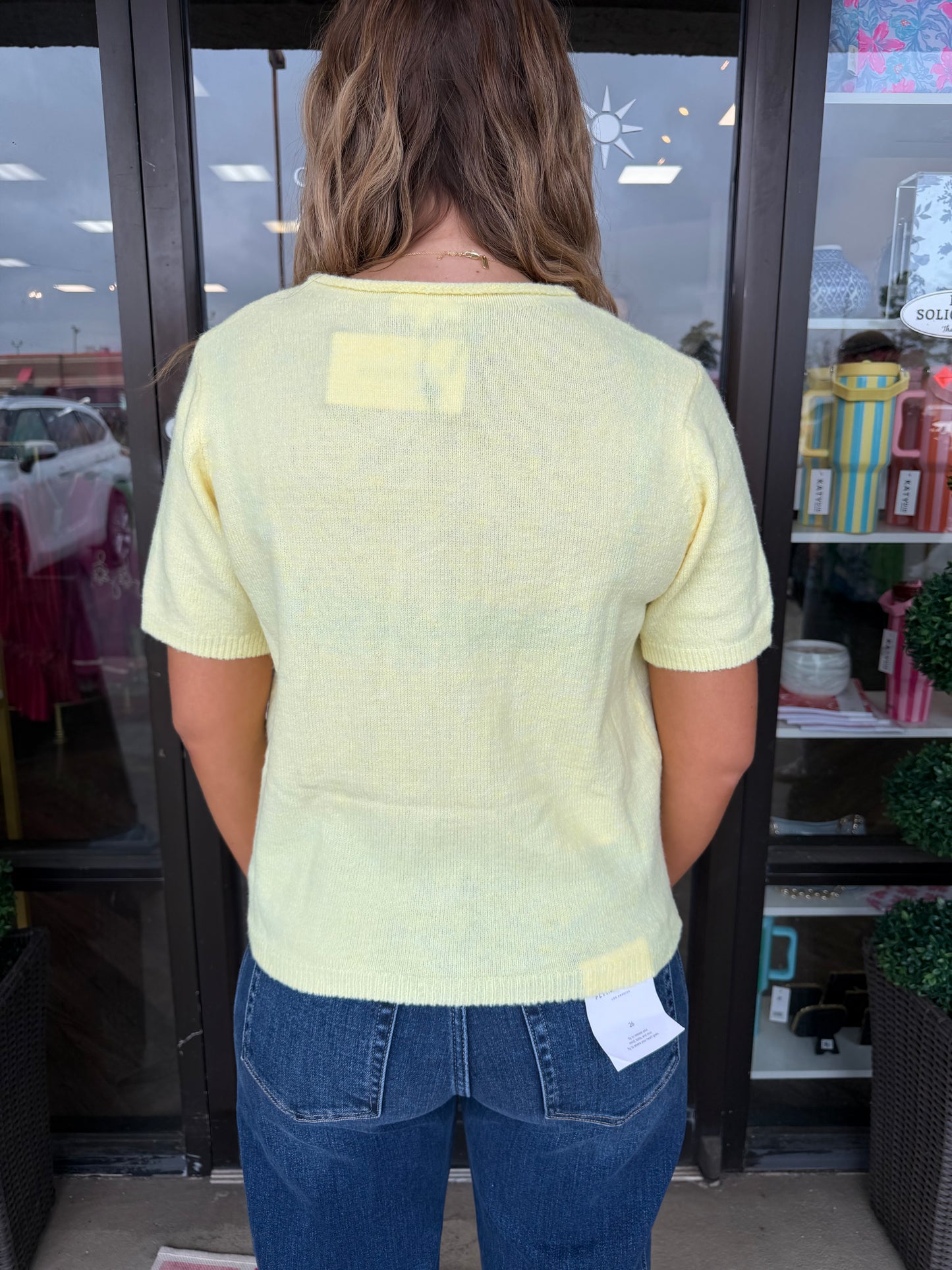 Short Sleeve Cardigan: Butter