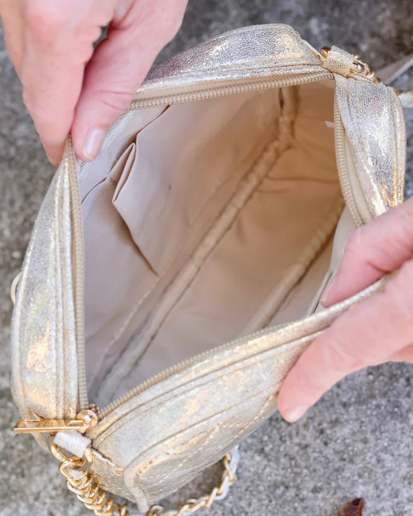 Caroline Hill Bryce Crossbody: Champagne Pop