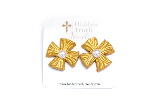 Hidden Truth: Julia with Pearl Stud Earrings