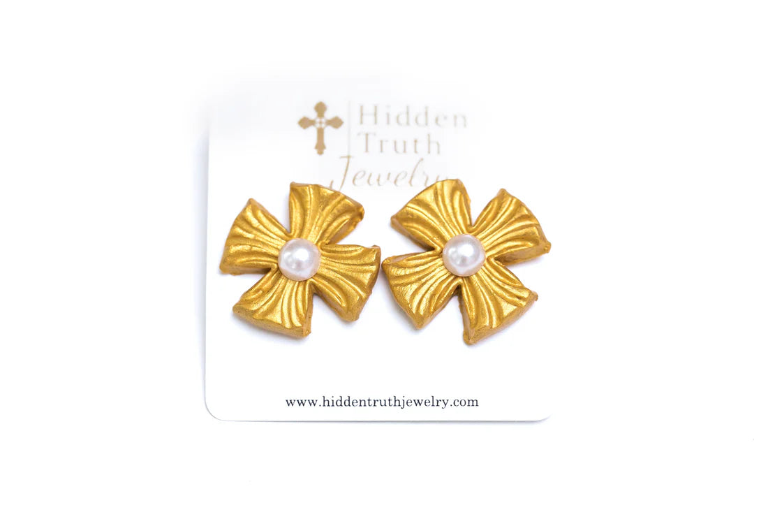 Hidden Truth: Julia with Pearl Stud Earrings