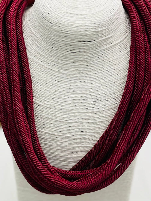 Rope Necklace: Maroon
