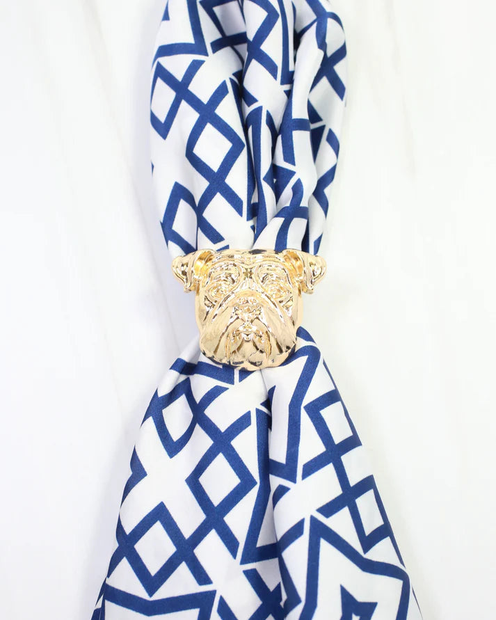Caroline Hill Sally Scarf Slide Dog Gold