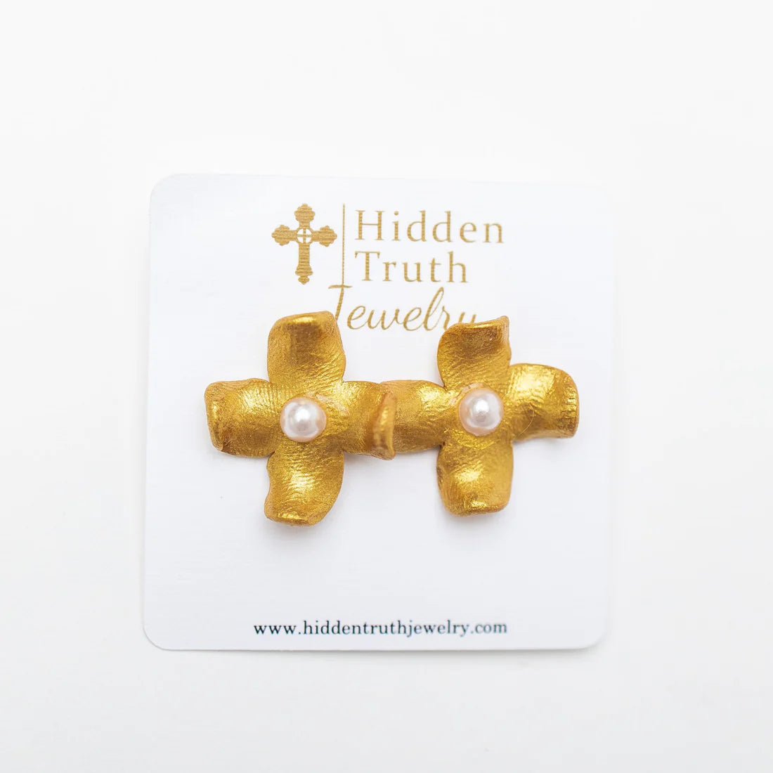 Hidden Truth Jewelry: Small Dogwood Pearl Studs