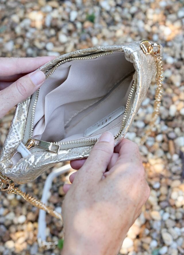 Caroline Hill Livi Quilted Crossbody - Champagne Pop