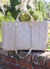 Caroline Hill Melissa Tote Bag: Tan Quilted