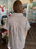 Collar Stripe Pocket Dress: Brown